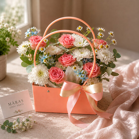 🎀 Lielā ziedu somiņa